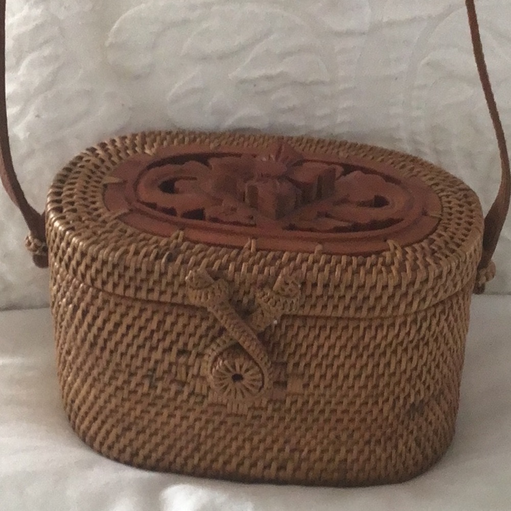 Handmade wicker bag from Bali.